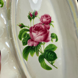 Блюдо необычной формы, фаянс Дружковского ФЗ, красное клеймо, цена за 1шт. Картинка 6